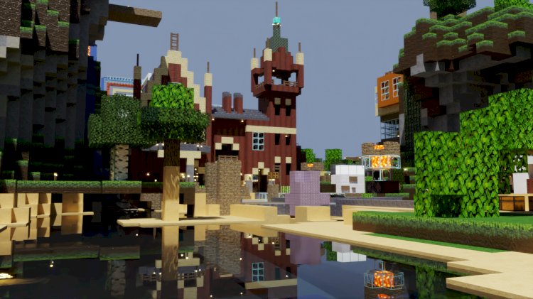 Os desenvolvedores de jogos vêm construindo mundos virtuais há mais de uma década (foto de Minecraft), cortesia de The Vokselians.
