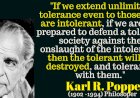 The paradox of tolerance, Karl Popper