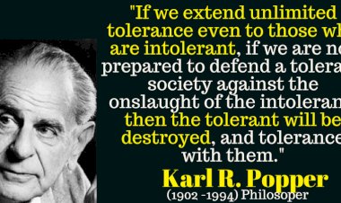 The paradox of tolerance, Karl Popper